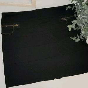 Zipper Mini Skirt